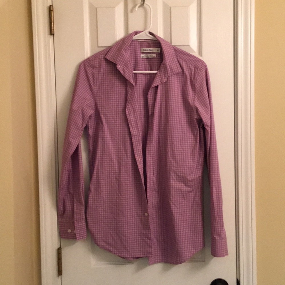 Calvin Klein Lavender Button-Up Shirt